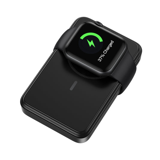 J&W 10,000mAh Wireless Charging Power Bank with Phone Holder & Dual Cables