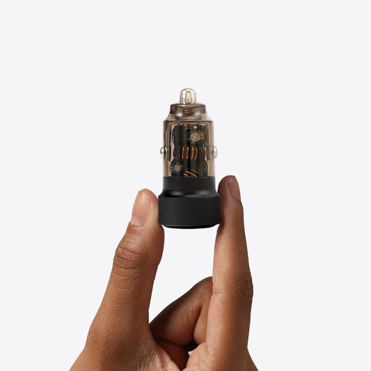 The J&W Company Mini Car Charger for Fast Charging – Dual USB Port Compact Car Adapter Compatible with iPhone, Android & All Smartphones