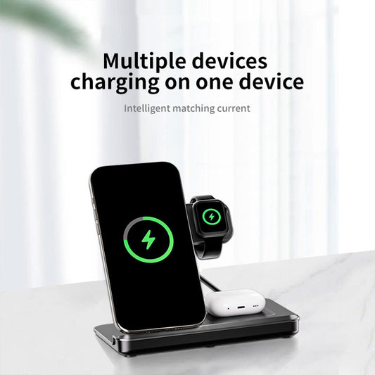 Chargeport T13 – Ultimate 3-in-1 Foldable Mini Wireless Charger for Travel & Everyday Convenience