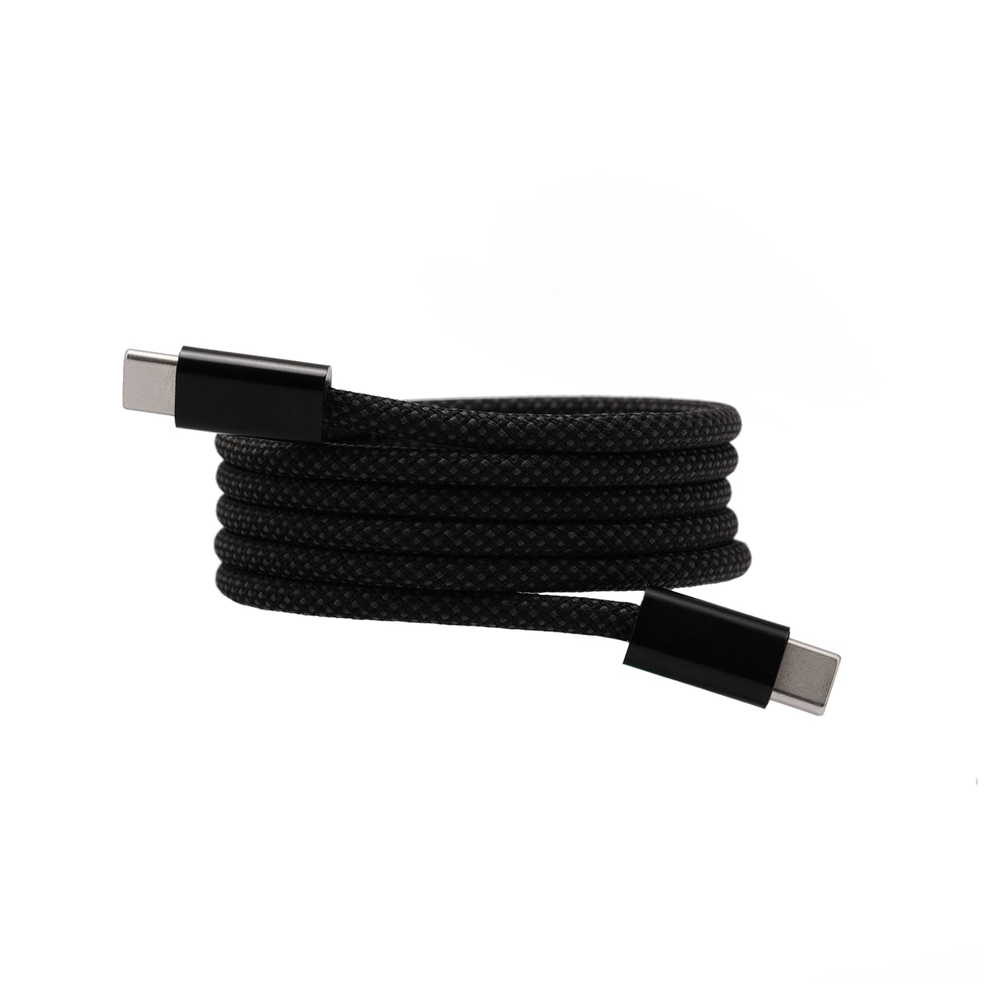 The J&W Company Zap Stick Magnetic Type-C to Type-C Fast Charging Cable – 100W PD Support, Detachable Magnetic Tip, Tangle-Free Braided Wire for Laptops, Tablets & Smartphones