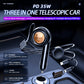 J&W 3 in 1 Wired Car Charger