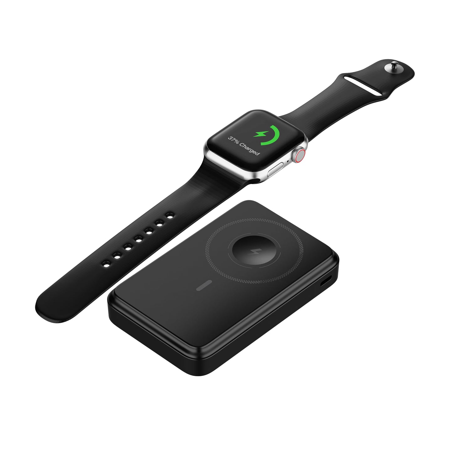 J&W 10,000mAh Wireless Charging Power Bank with Phone Holder & Dual Cables