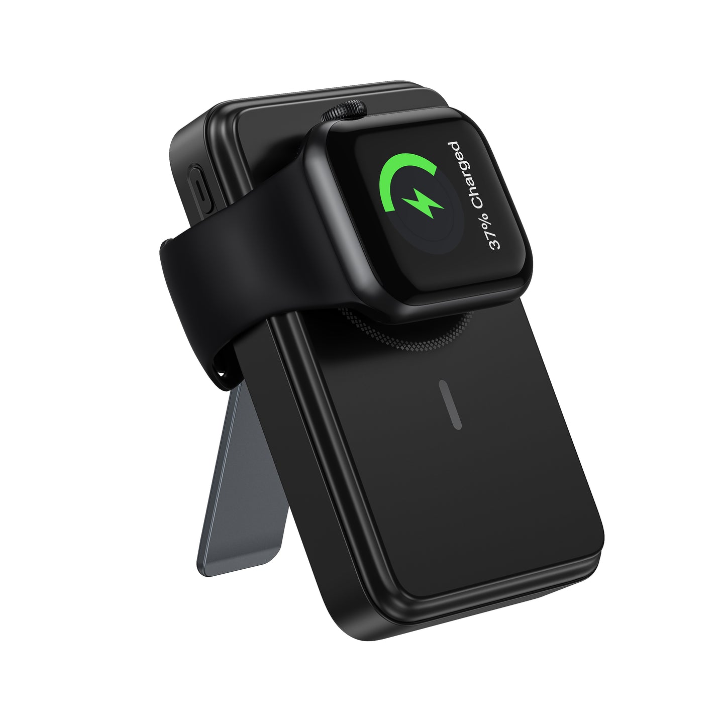 J&W 10,000mAh Wireless Charging Power Bank with Phone Holder & Dual Cables