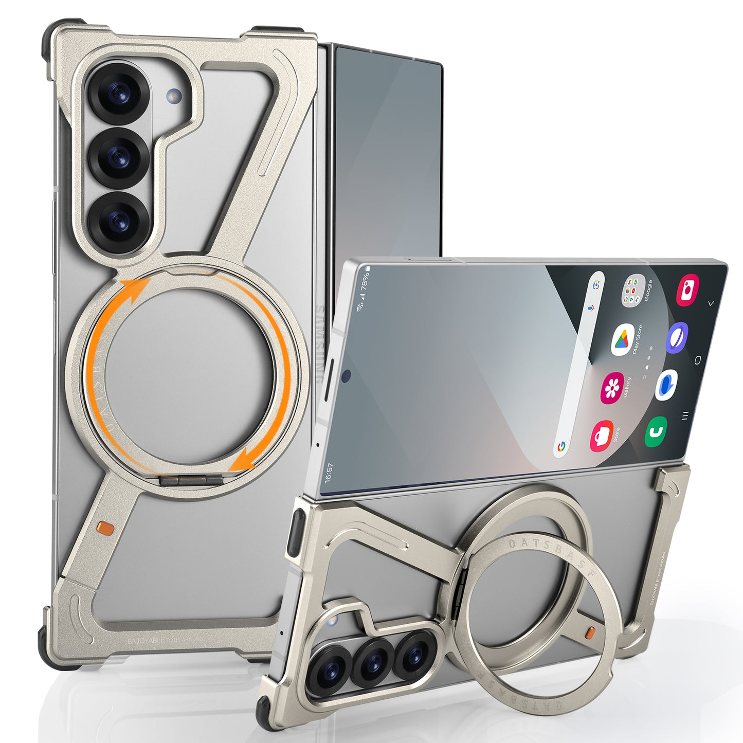 Z Shaped Metal Case | Shockproof & Stylish Design for iPhone