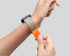 Silicon Strap Dual Tone Silicone Watch Strap – Grey-Orange Rim