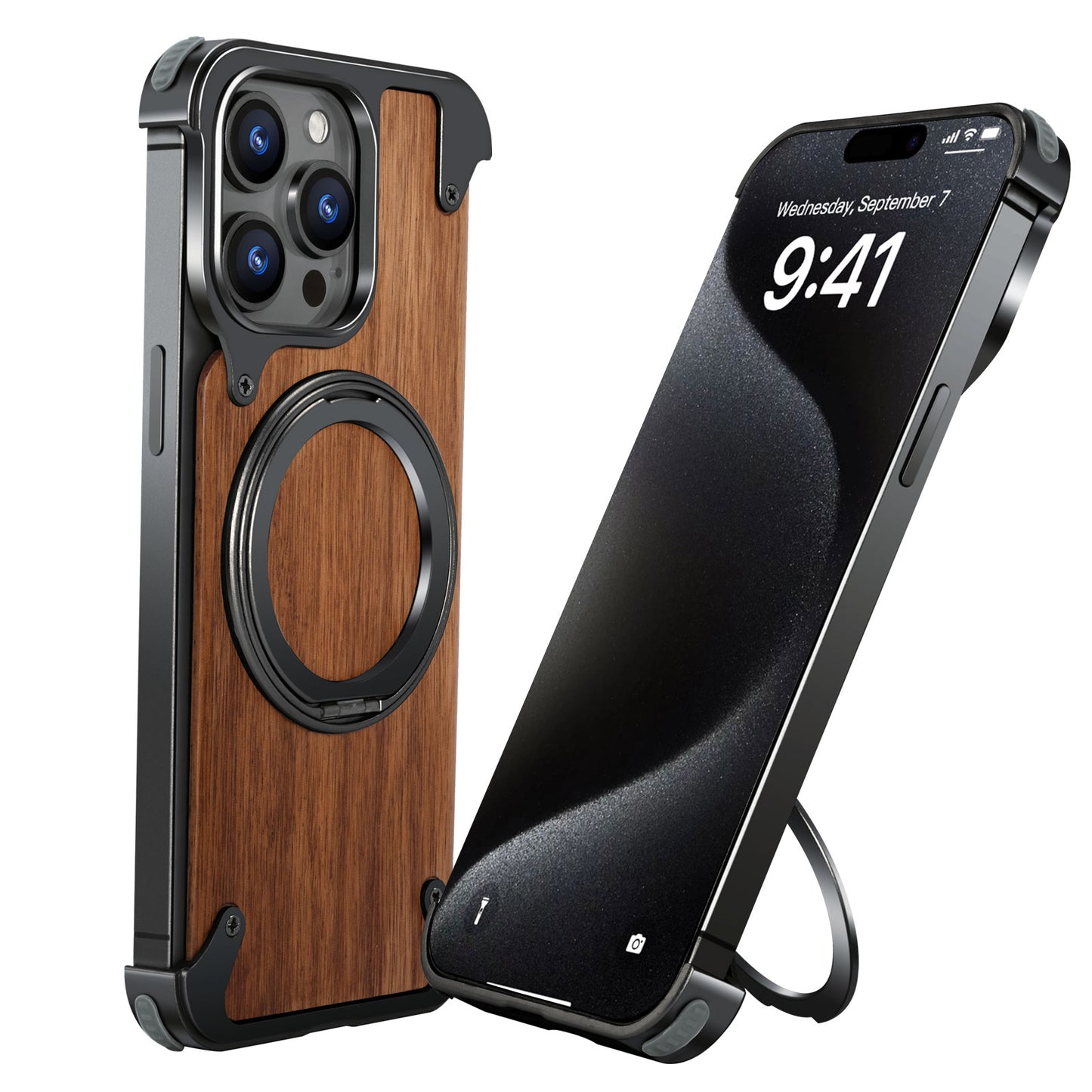 J&W WOODEN CASE ( BLACK )
