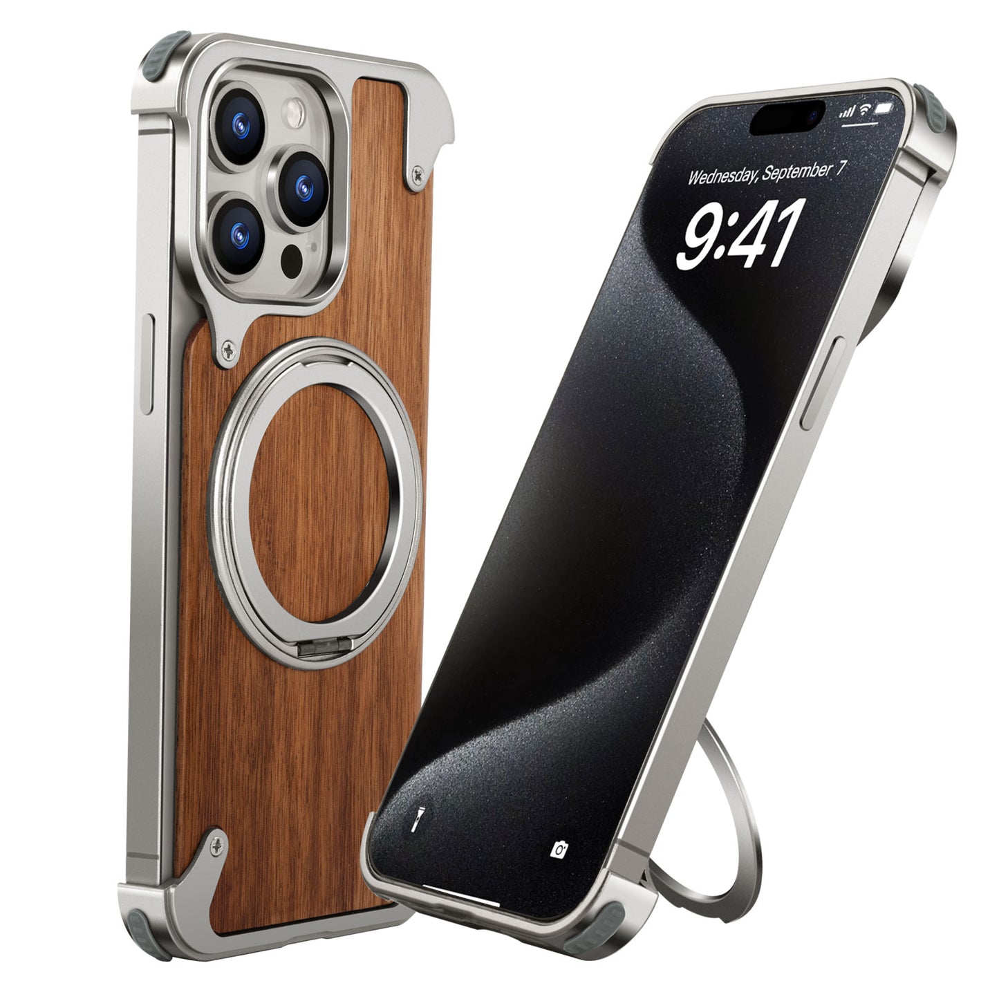 J&W WOODEN CASE ( TITANIUM )