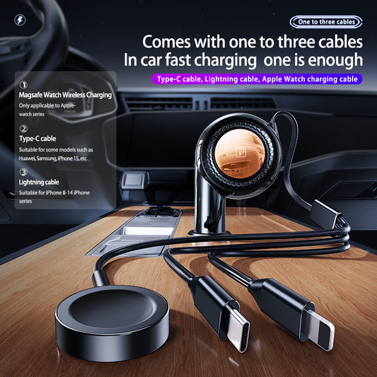 J&W 3 in 1 Wired Car Charger