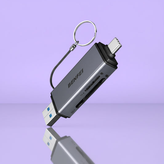 BENFEI 2-in-1 USB A & USB C Card Reader | 5Gbps High-Speed