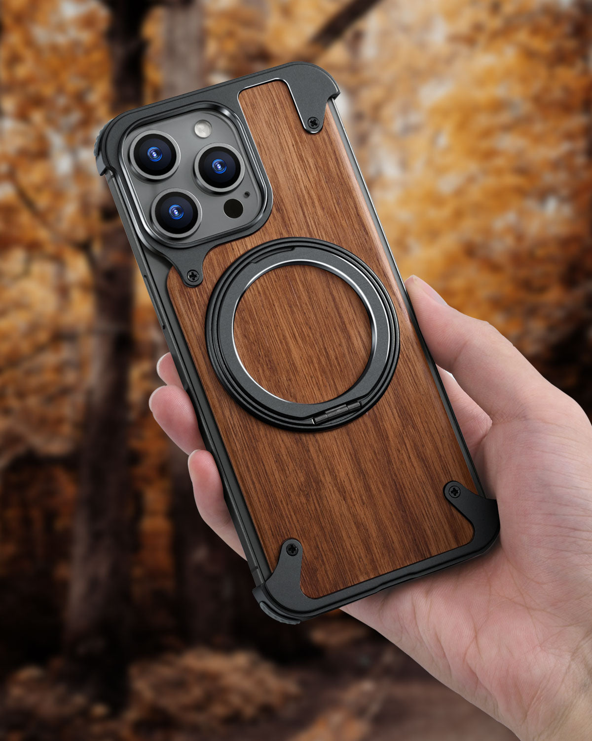 J&W WOODEN CASE ( BLACK )