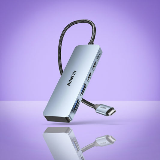 BENFEI USB-C 4-in-1 Multiport Hub | 10Gbps High-Speed Type-C Adapter