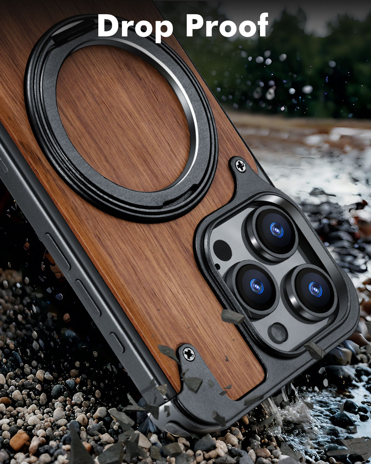 J&W WOODEN CASE ( BLACK )