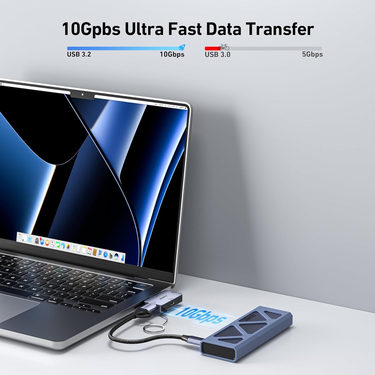 USB-C Hub 3-in-1 JW BENFEI 