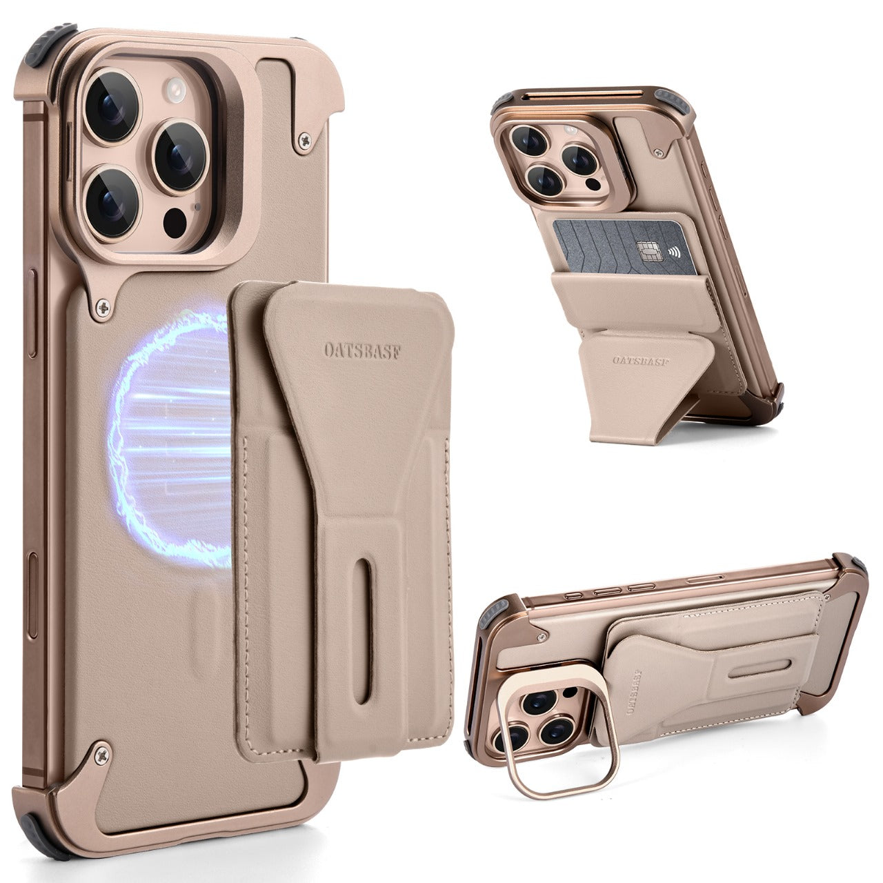 The J&W Company Magnetic Car Holder Phone Case for iPhone 16 Pro & 16 Pro Max – Strong Grip, Shockproof Protective Back Cover with Built-in Metal Plate