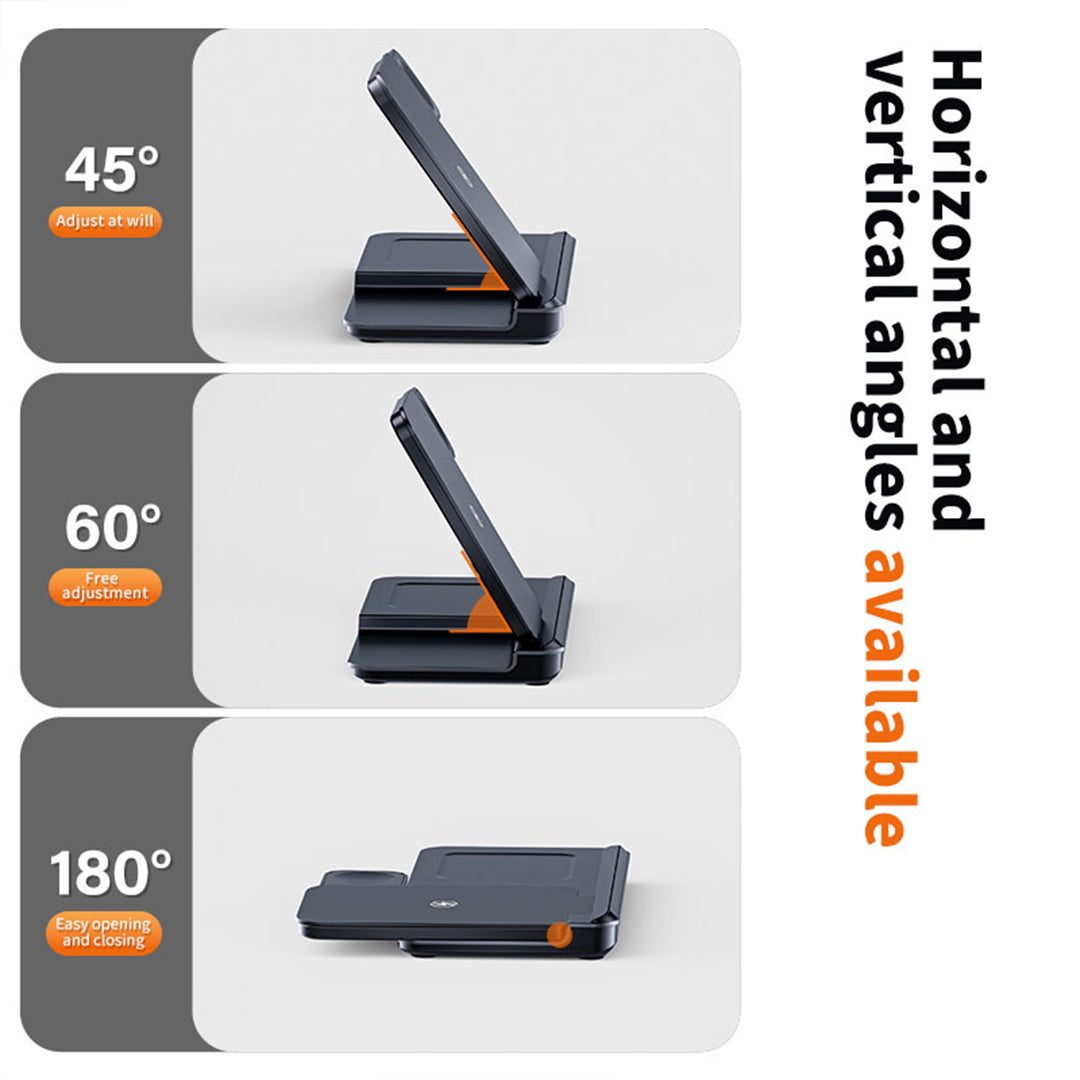 Chargeport T13 – Ultimate 3-in-1 Foldable Mini Wireless Charger for Travel & Everyday Convenience
