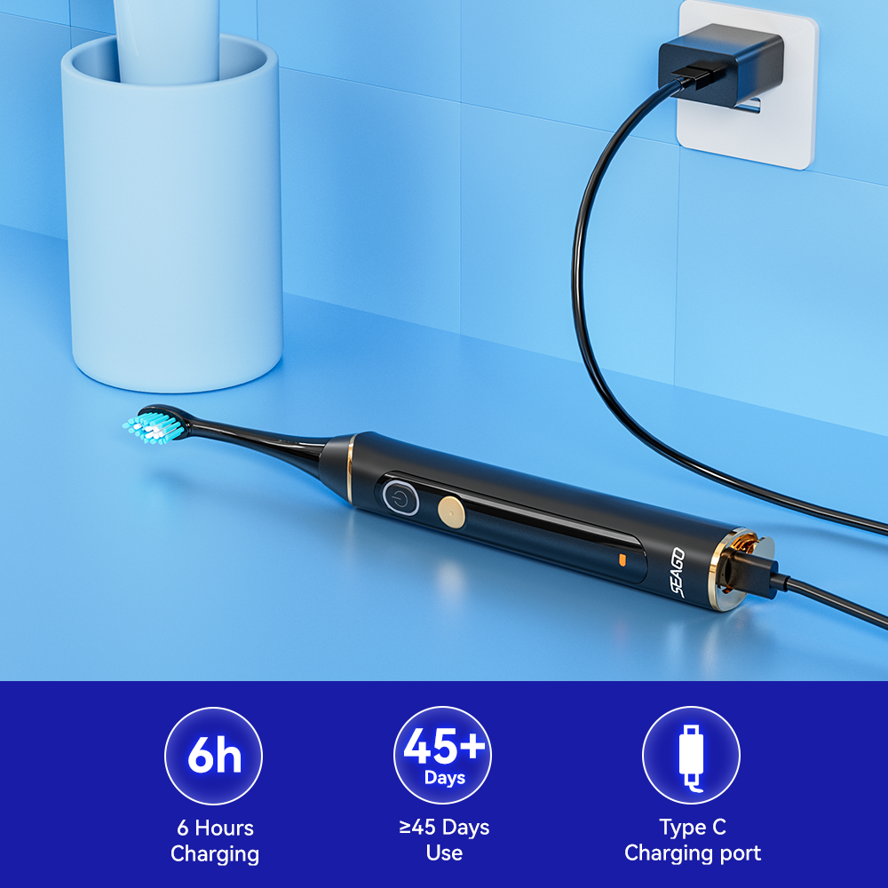 Electric Toothbrush Wave – Smart Display, Animation, and 5 Brushing Modes