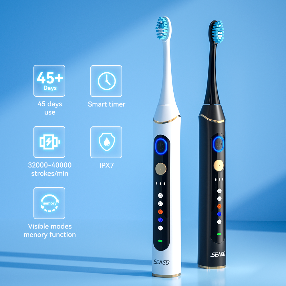 Electric Toothbrush Wave – Smart Display, Animation, and 5 Brushing Modes