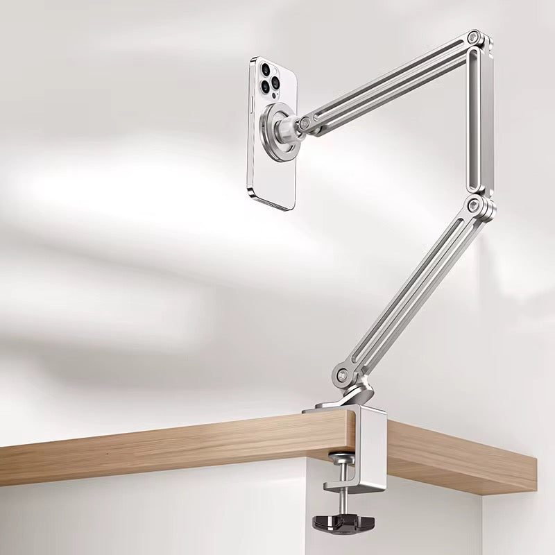 MagLock Pro – Premium CNC MagSafe Phone Holder with Desk Clamp & Multi-Adjust Arm