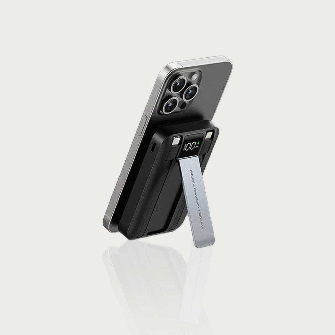 The J&W Company Raptor 10000mAh Power Bank – Ultra-Compact Wireless Power Bank for AirPods, Apple Watch, and MagSafe iPhones with Fast Charging Support