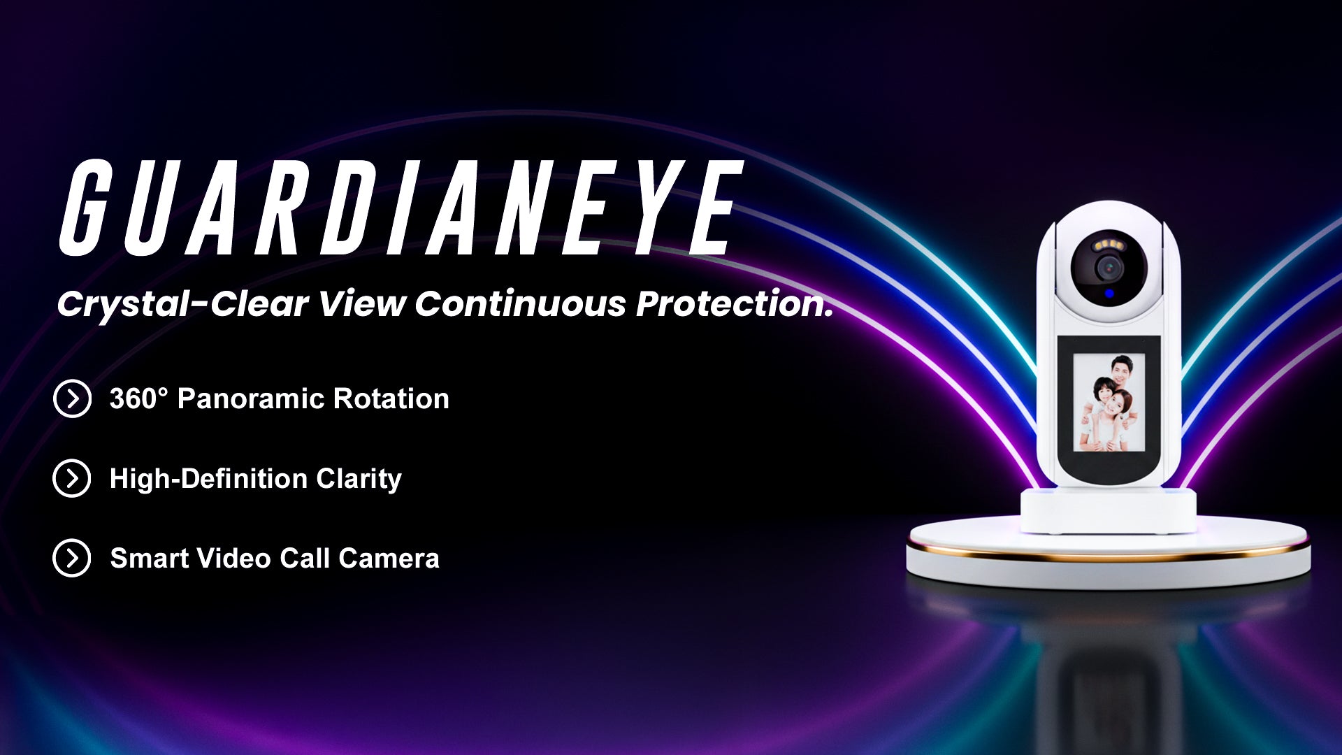 Smart Video Call Camera – 360° Panoramic Double Holder Design
