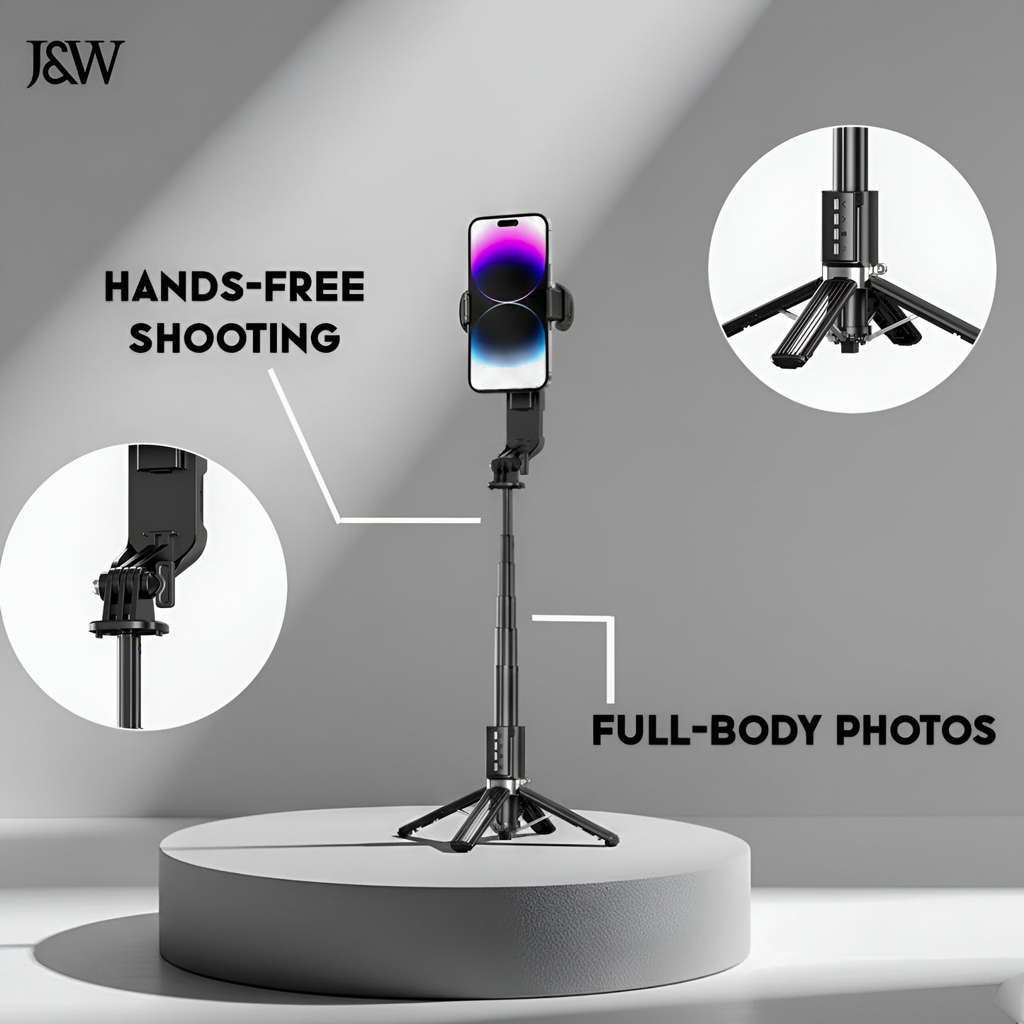 SteadyPro X – RGB Single Axis Phone Gimbal | Vlogging & Reels Stabilizer for iPhone & Android