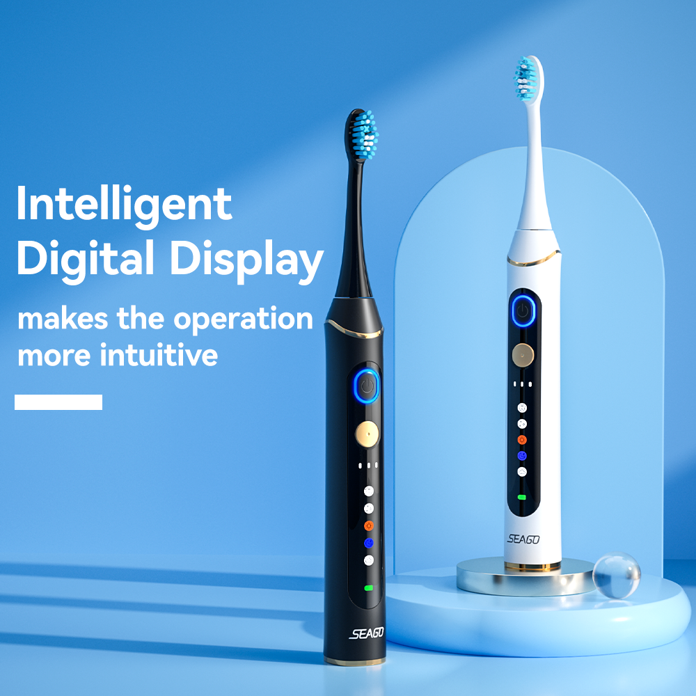 Electric Toothbrush Wave – Smart Display, Animation, and 5 Brushing Modes