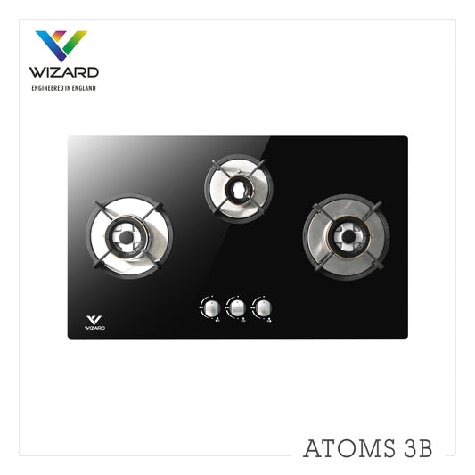Wizard ATMOS 3B Glass Automatic Hob by JW Company