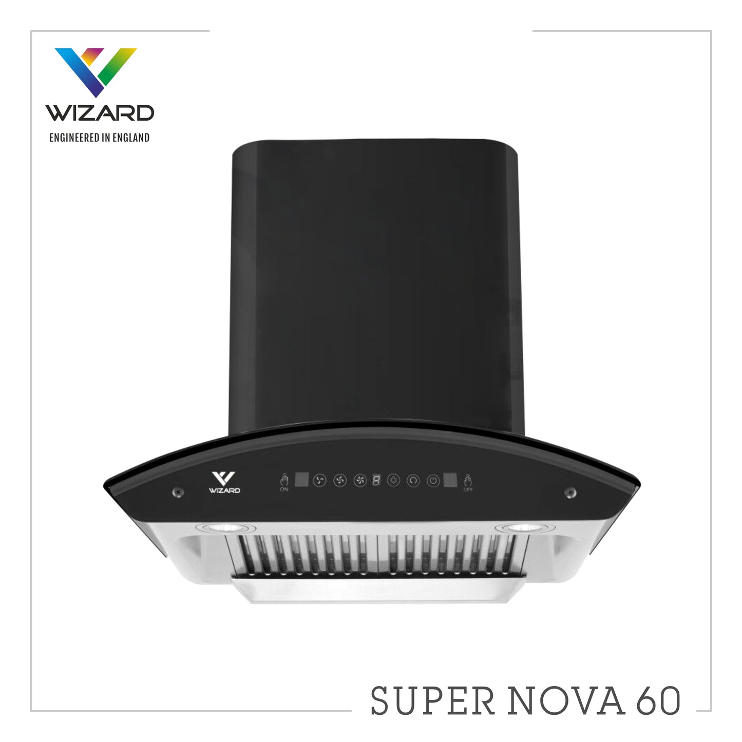 Wizard SUPER NOVA 60 Auto Clean Wall Mounted BLACK 1000 CMH Chimney by JW Company