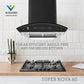 Wizard SUPER NOVA 60 Auto Clean Wall Mounted BLACK 1000 CMH Chimney by JW Company