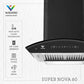 Wizard SUPER NOVA 60 Auto Clean Wall Mounted BLACK 1000 CMH Chimney by JW Company