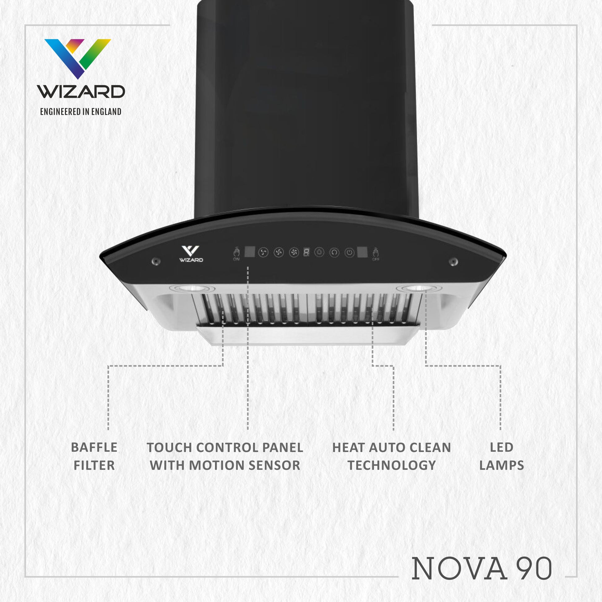 Wizard WCN90 Auto Clean Wall Mounted Black by JW Company