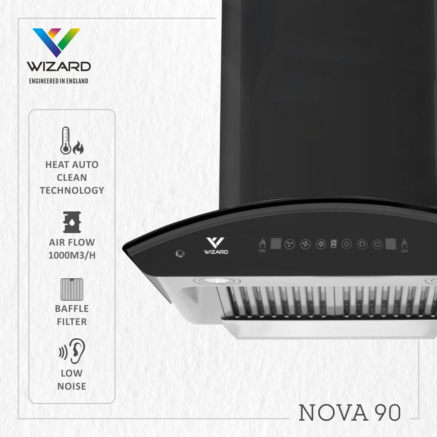 Wizard WCN90 Auto Clean Wall Mounted Black by JW Company