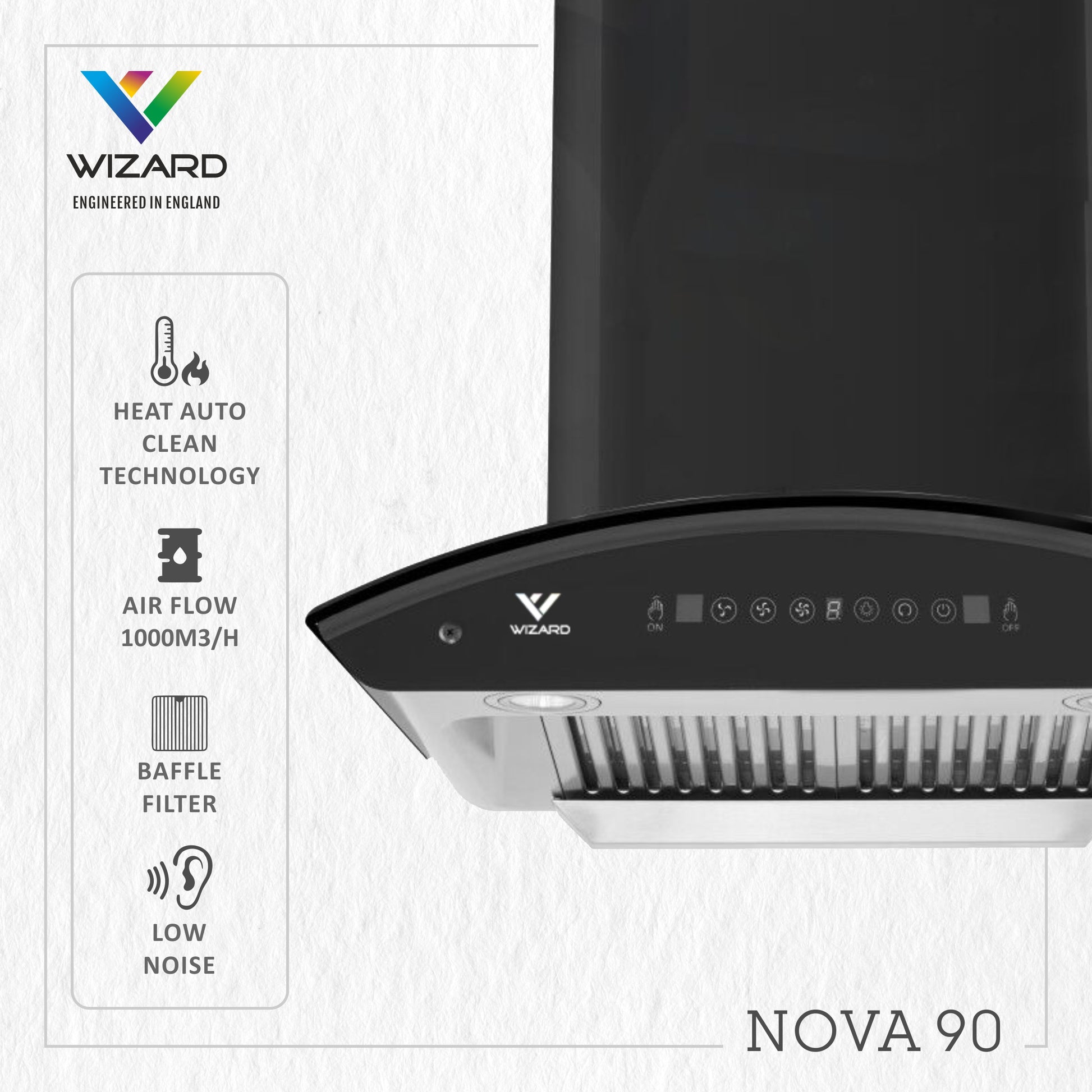 Wizard WCN90 Auto Clean Wall Mounted Black by JW Company