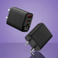 Dynamo 60W Wall Adapter by JW Company | 2 Type-C Ports & 1 USB-A | Fast Charging Multi-Device Power Adapter – Black