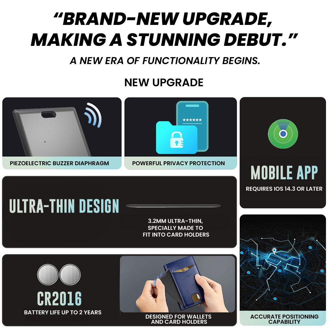 Ultra-Thin Smart Wallet Tracker