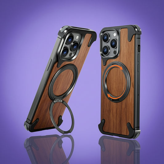 Wooden Case by JW Company | MagSafe Compatible, Slim & Shockproof Back Cover for iPhone | Premium Natural Wood Finish